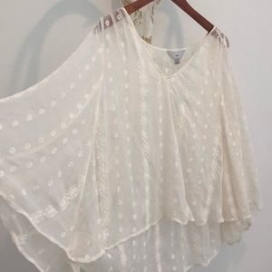 Anthropologie ZOA Sheer Flowy Top